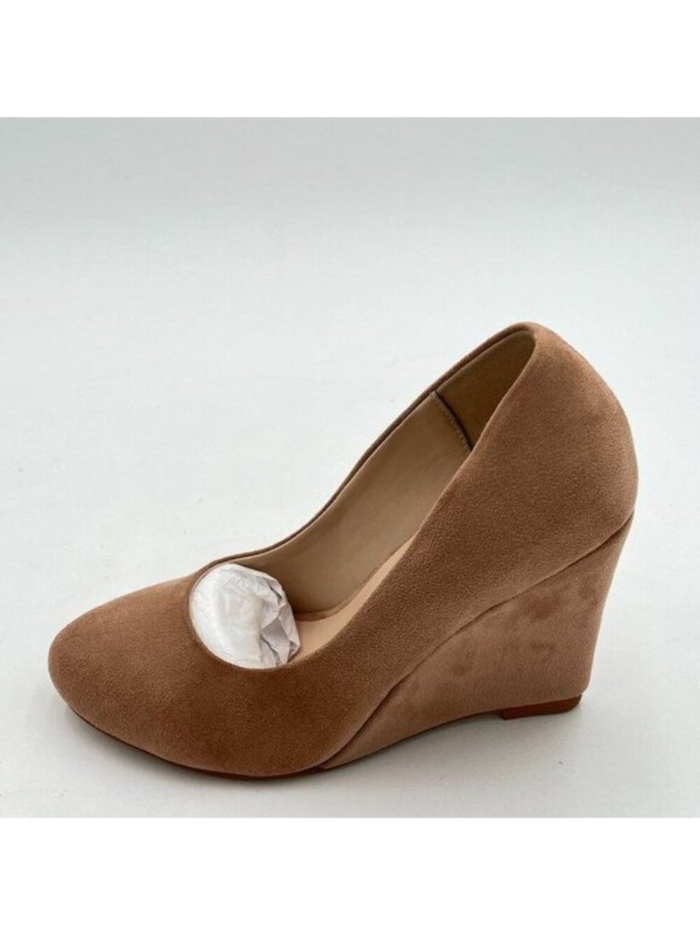 Women's Classic Wedge Pumps Basic Closed Almond Toe Thick High Heels